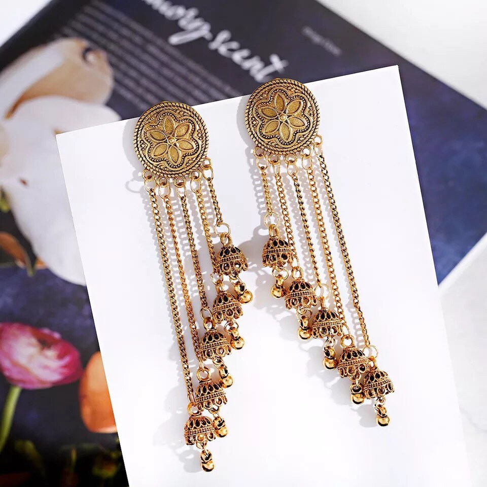 Antique Jhumka, Indian Earrings, Pakistani Earrings, Jhumka, Desi Earrings, Afghan Ethnic Tribal Boho Gypsy Earrings, Indian jewellery